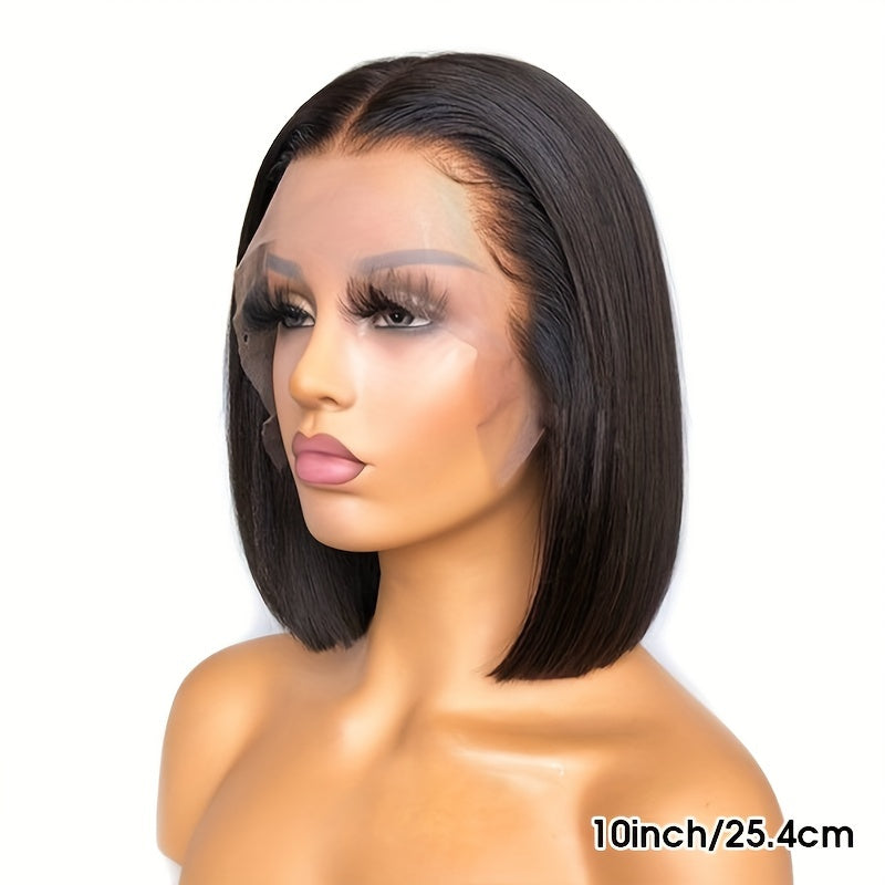 13x4 Short Bob Human Hair 180% Density 8-12inch 100% Brazilian Virgin Human Hair