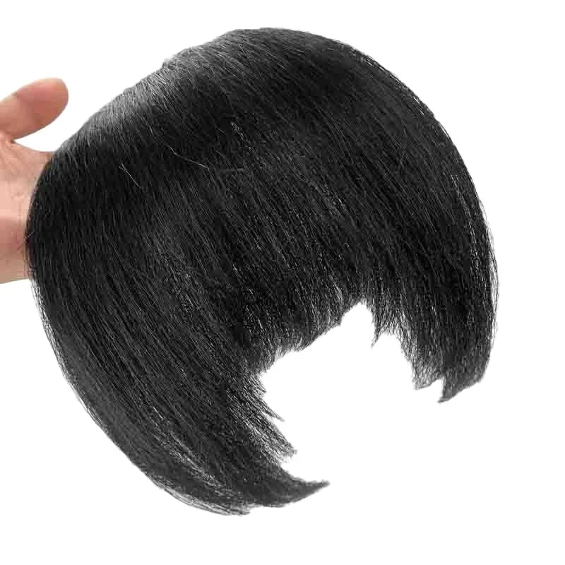 Synthetic Short Kinky Straight Extensions Clip in Bangs