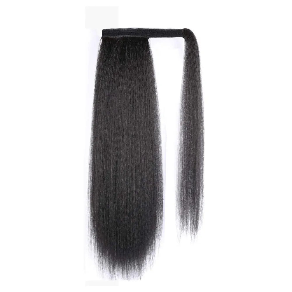 Synthetic Long Kinky Straight Ponytail Extension for 24 Inch Clip in