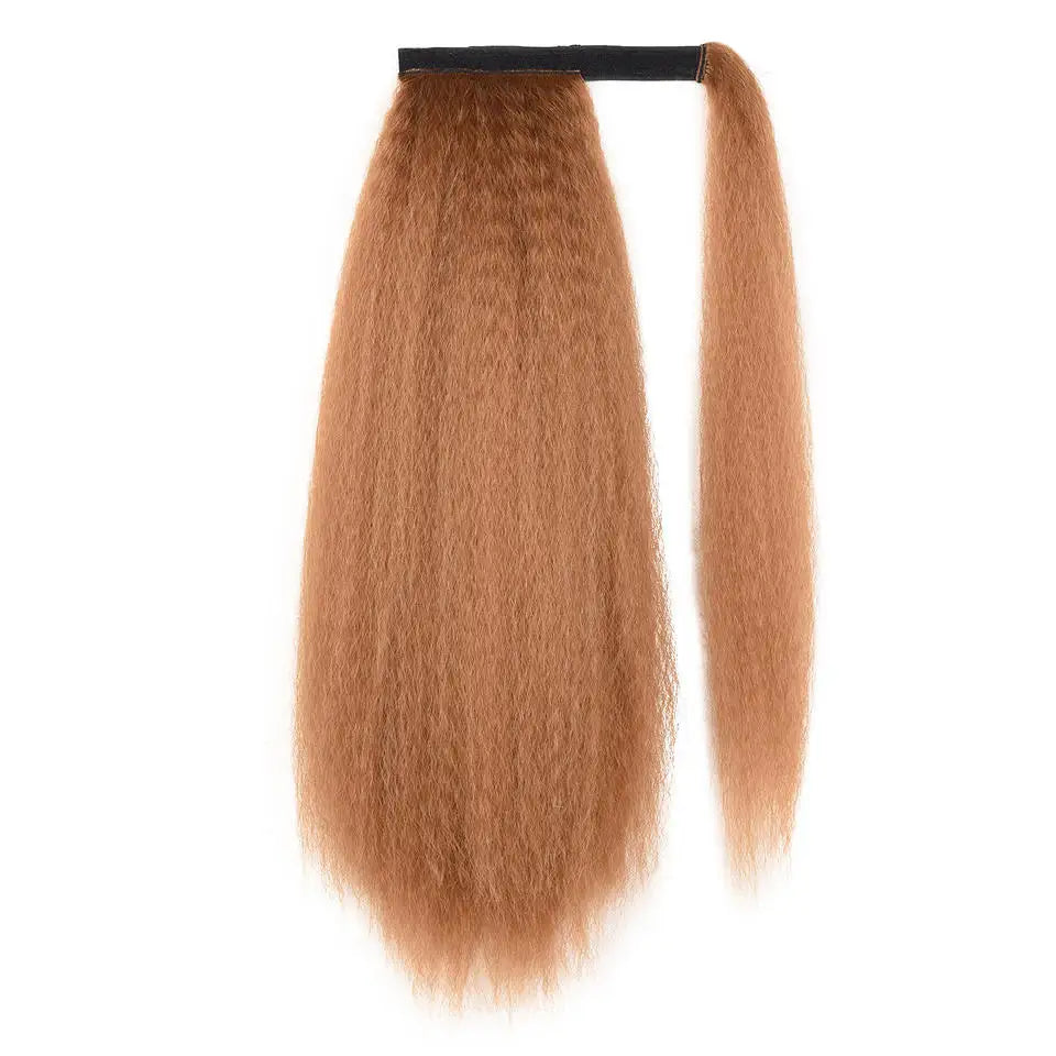 Synthetic Long Kinky Straight Ponytail Extension for 24 Inch Clip in