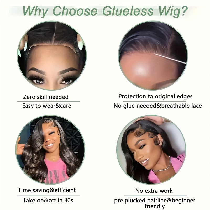 250% Density Bye Bye Knots Wig Glueless Wigs Human Hair Pre Plucked Pre Cut 13x4 HD Lace Closure Wigs Human Hair Body Wave Lace Front