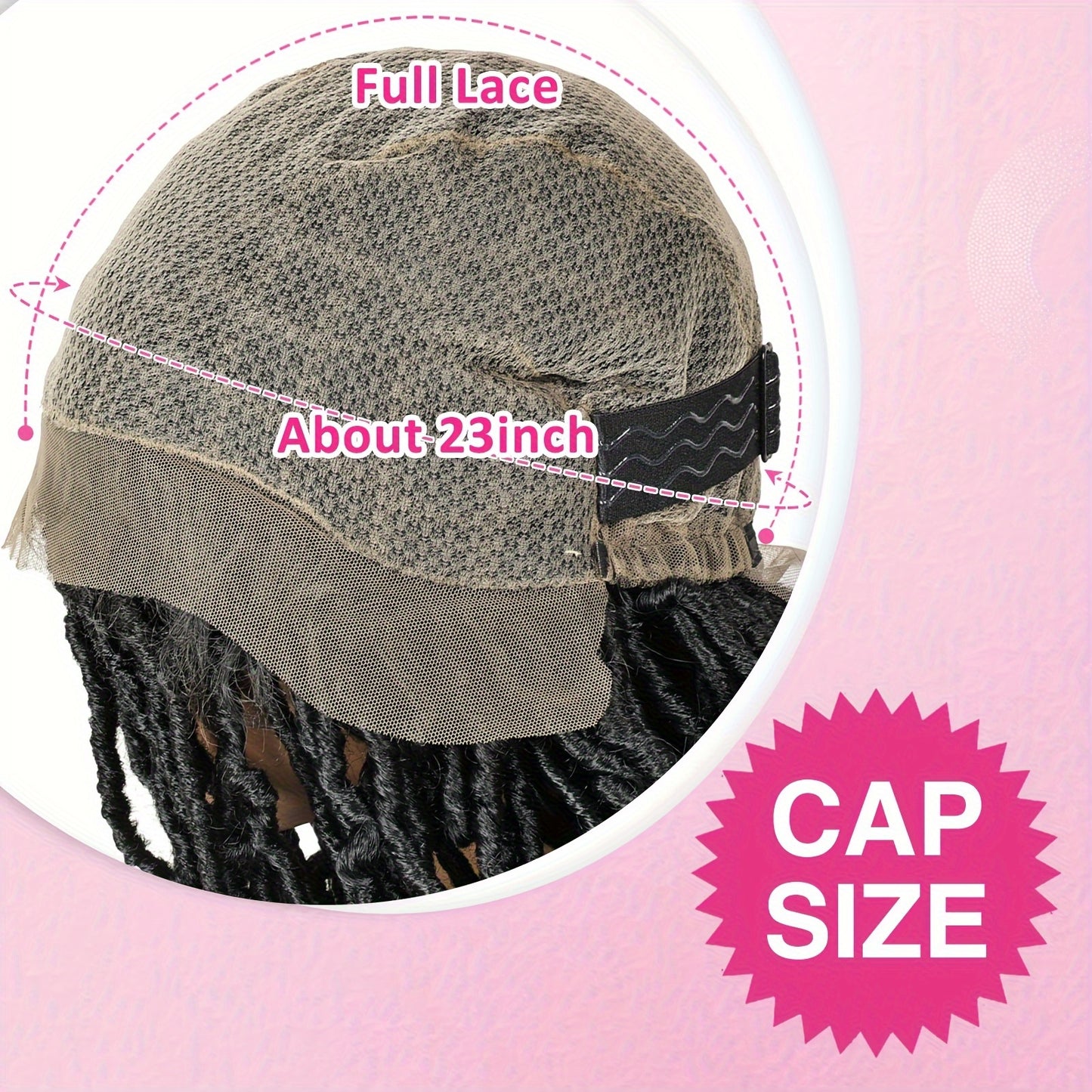 Knotless Braided Wigs Faux Locs Wigs for Women Handmade Full Double Lace Front Braid Wigs Synthetic Lace Frontal Wig Braid Hair Wig 22 Inch