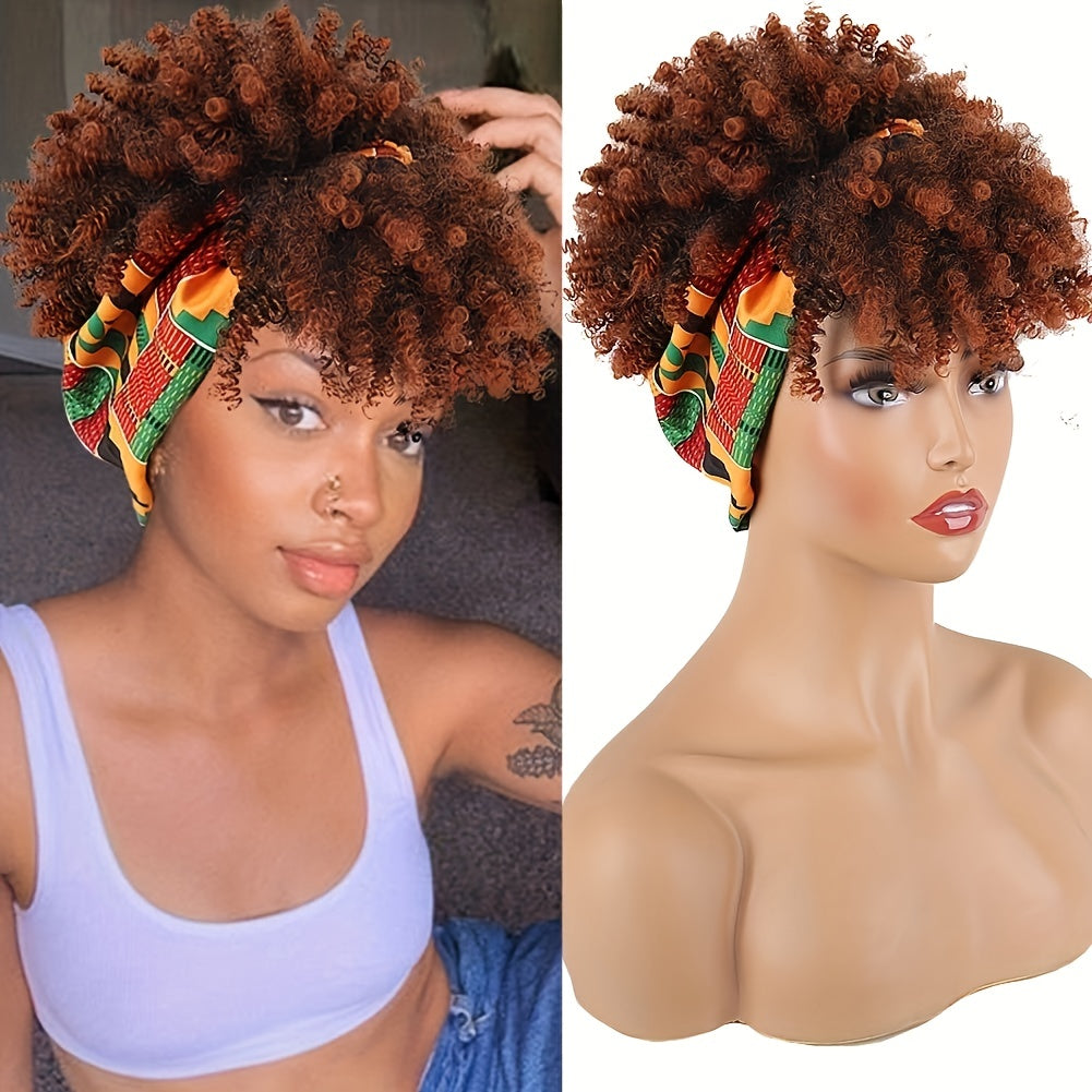Short Natural Curly Wig Headband