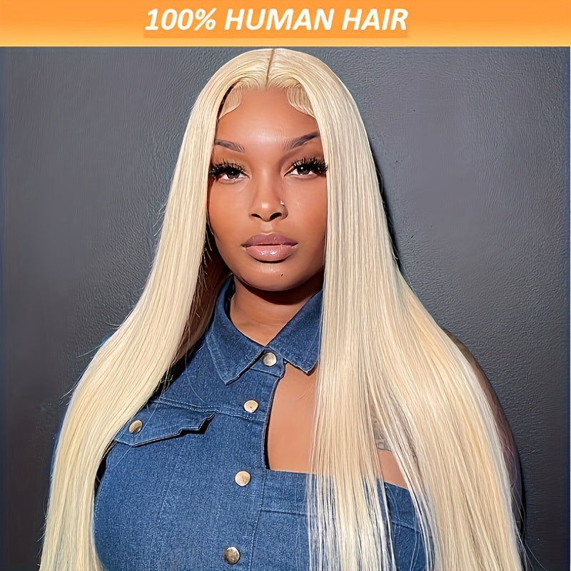 613 Lace Front Wig Human Hair 13x4 Straight Blonde Lace Front Wigs Human Hair Pre Plucked With Baby Hair 13x4 613 HD Transparent Lace Frontal Wig Blonde
