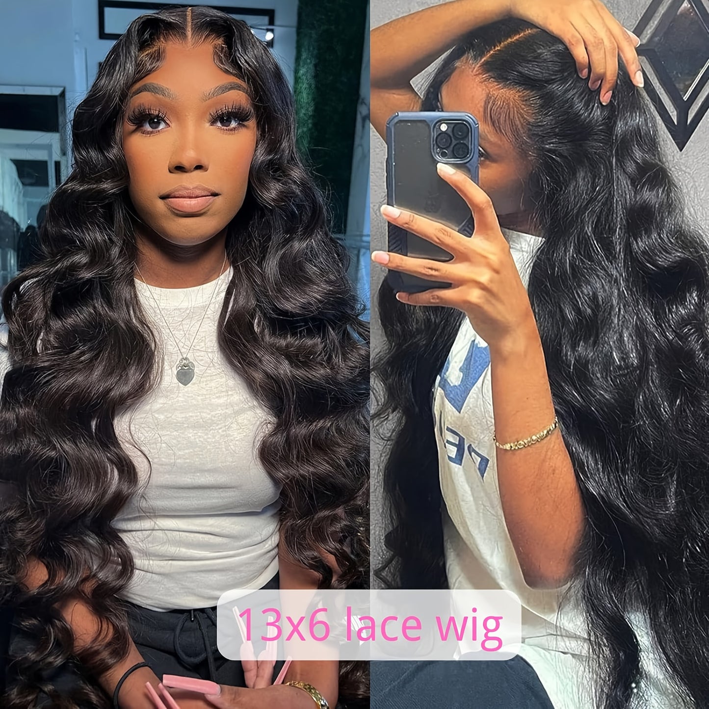 200% Density 13x6 Transparent Lace Front Human Hair Wigs 16-34Inch Brazilian Remy Body Wave Glueless Wig Lace Closure Wig